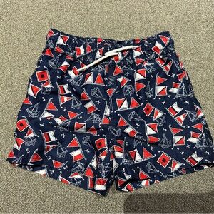 Janie and Jack Navy Nautical Swim Trunks Boy's Sz 4